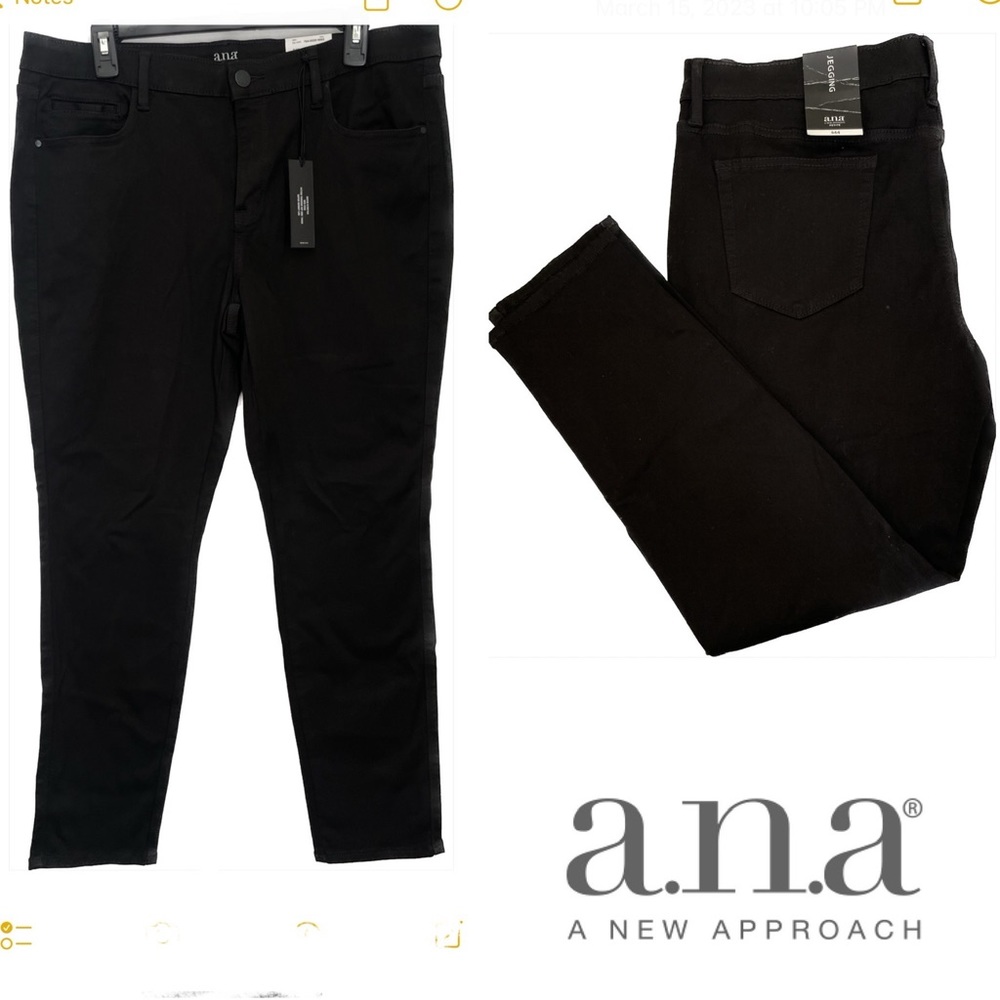 NWT A.N.A JEGGING. from J .C. Penney. SUPER STRETCH MID-RISE BLACK JEGGING,
